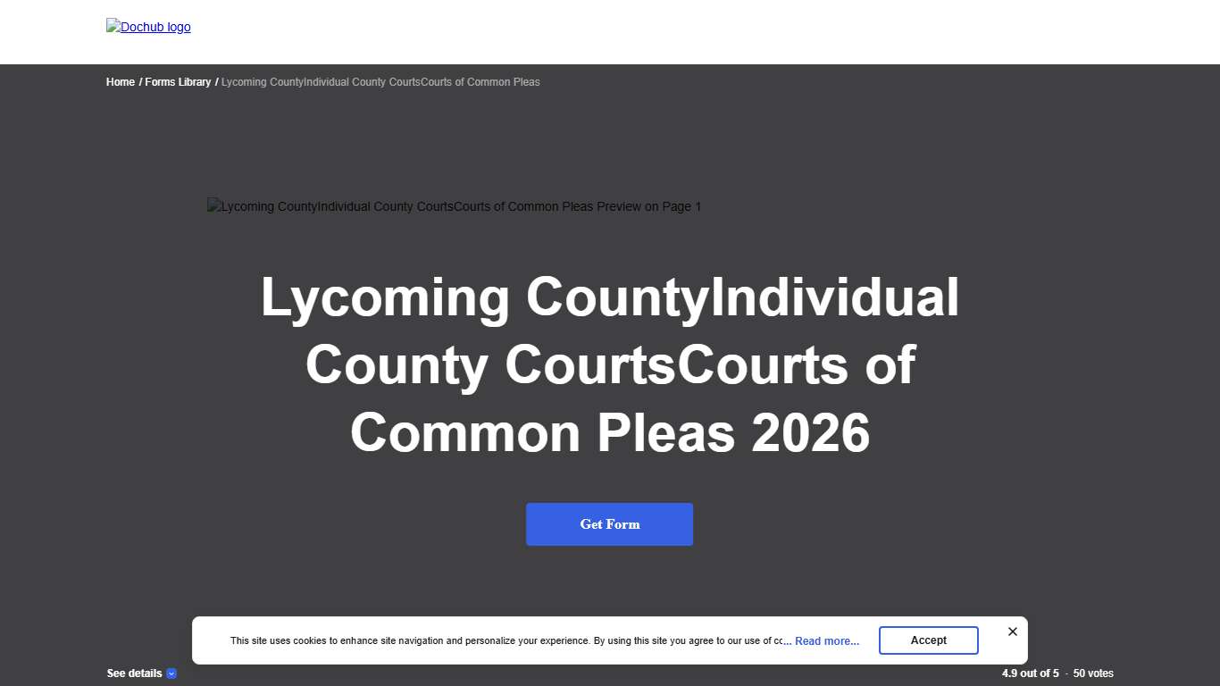 Lycoming CountyIndividual County CourtsCourts of Common Pleas: Fill out & sign online DocHub